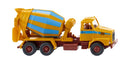 miniatuurauto betonmixer Volvo N10 1:87 geel/blauw