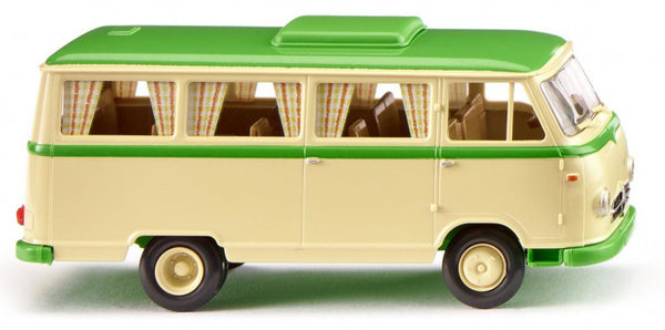 miniatuurauto Borgward Camperbus B611 1:87 beige/groen