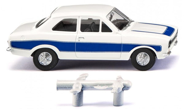 miniatuurauto Ford Escort 1:87 blauw/wit