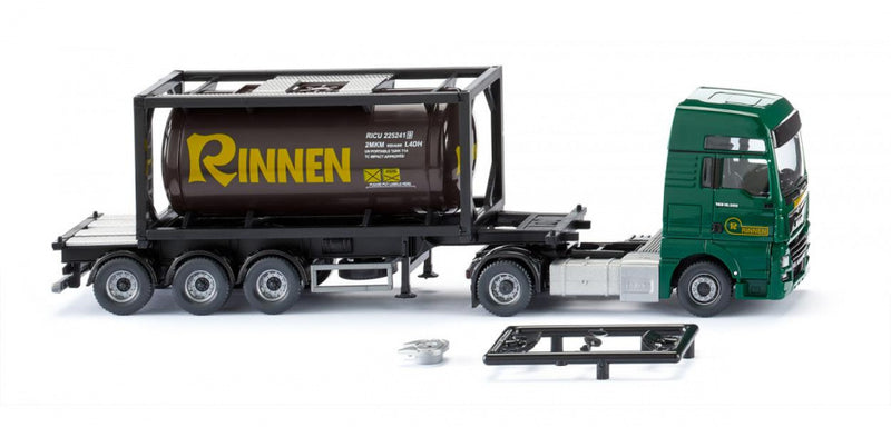 miniatuurauto Man TGX Euro 6c 1:87 bruin/groen