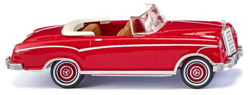 miniatuurauto MB 220 S Cabrio 1:87 robijnrood