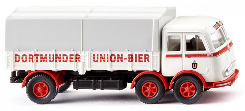miniatuurauto Mercedes-Benz LP 333 truck 1:87 wit/rood
