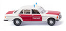 miniatuurauto Mercedes 240D 1:87 wit/rood