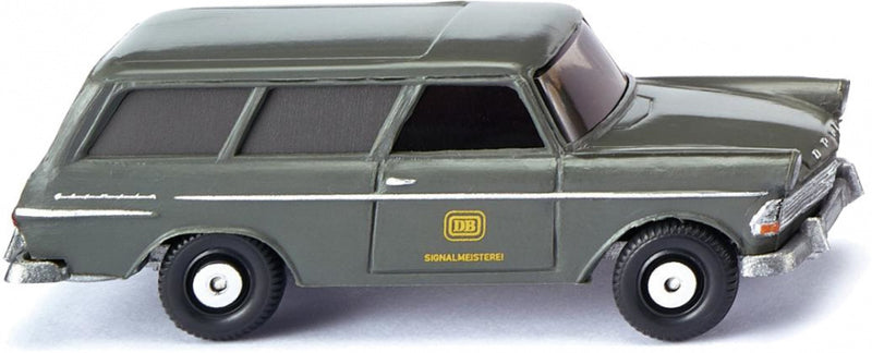 miniatuurauto Opel Rekord 60 VCaravan 1:87 grijs