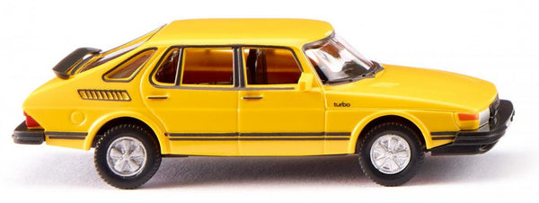 miniatuurauto Saab 900 Turbo 1:87 geel