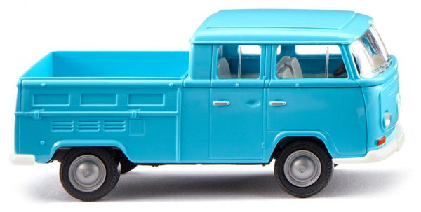 miniatuurauto VW bus T2 Dubbelcabine 1:87 blauw