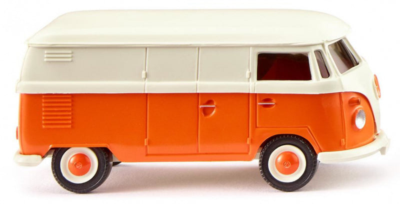 miniatuurauto VW busje T1 1:87 crème/oranje
