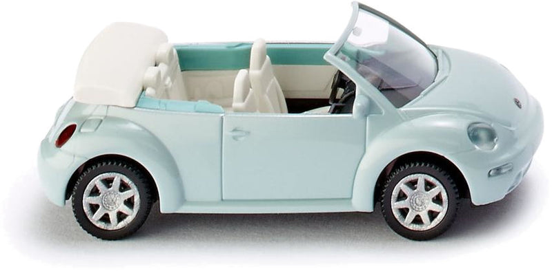 miniatuurauto VW New Beetle Cabrio die-cast zink 1:87 blauw