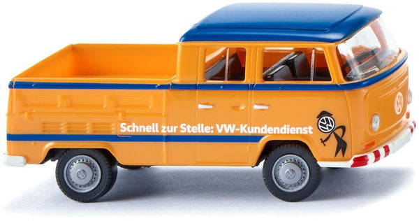 miniatuurauto VW T2 double cabin 1:87 oranje