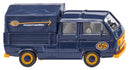 miniatuurbus VW T3 crew cabin 1:87 blauw