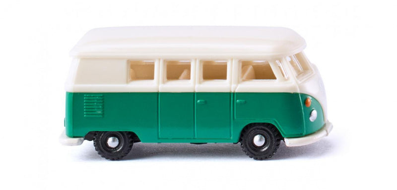 miniatuurbusje VW T1 1:160 groen/wit