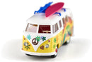 miniatuurbusje VW T1 Flower Power die-cast zink 1:87 geel