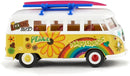 miniatuurbusje VW T1 Flower Power die-cast zink 1:87 geel