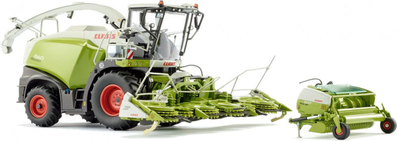 miniatuurhakselaar Claas Jaguar 860 & O750 zink 1:32 groen