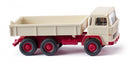 miniatuurkiepwagen Magirus 1:87 wit/rood