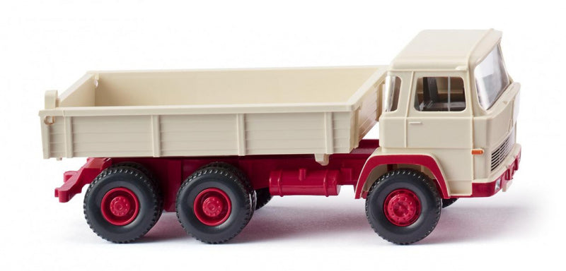 miniatuurkiepwagen Magirus 1:87 wit/rood