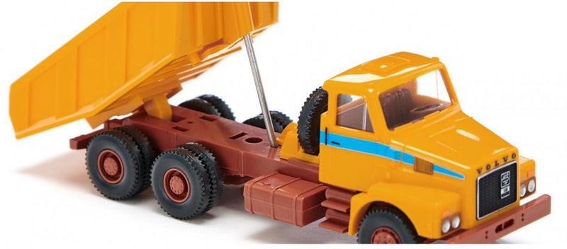 miniatuurkiepwagen Muldenkipper Volvo N10 1:87 geel