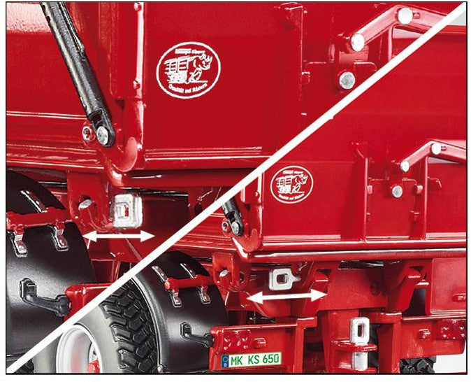 miniatuurkipper Krampe Big Body 650 S 1:32 zink rood