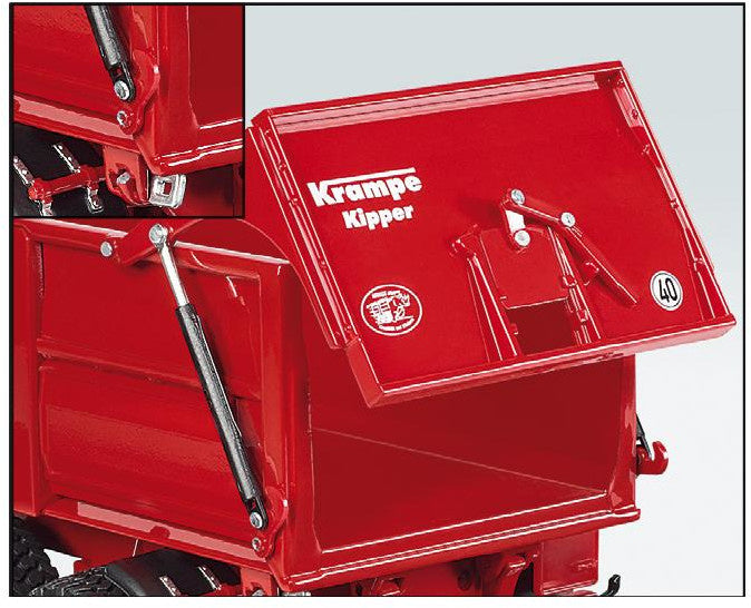 miniatuurkipper Krampe Big Body 650 S 1:32 zink rood