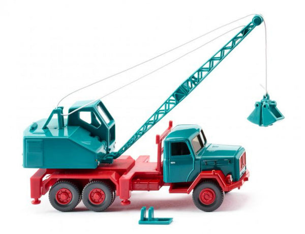 miniatuurkraanwagen Magirus/Fuchs 1:87 blauw