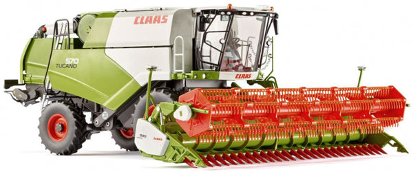 miniatuurmaaidorser Claas Tucano 570 1:32 zink groen