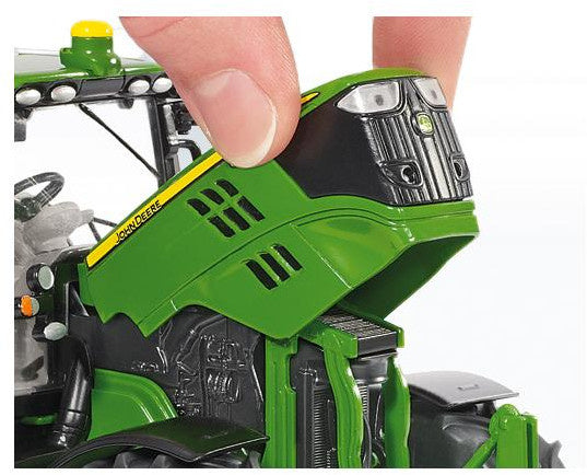 miniatuurtractor John Deere 6250R zink 1:32 groen