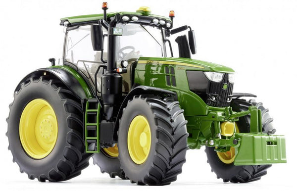 miniatuurtractor John Deere 6250R zink 1:32 groen