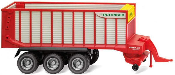 miniatuurtrailer Pöttinger Jumbo Combiline 1:87 rood