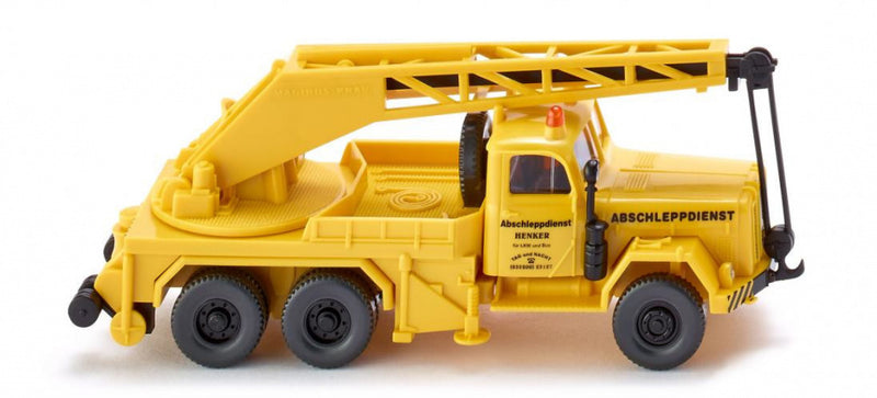 miniatuurvoertuig Magirus Uranus die-cast zink 1:87 geel