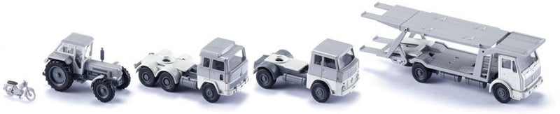 miniatuurvoertuigenset Lepoix 1:87 grijs 5-delig