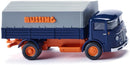miniatuurvrachtwagen Büssing 4500 1:87 blauw/oranje