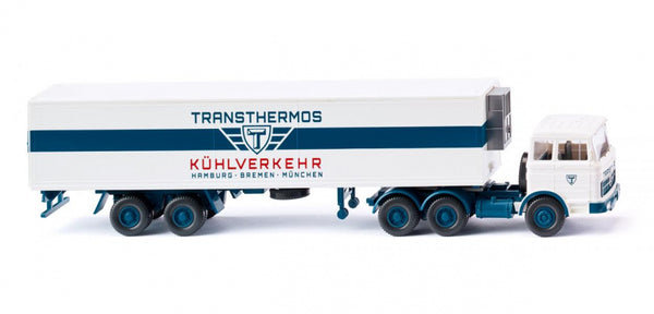 miniatuurvrachtwagen Mercedes-Benz 1:87 wit/blauw