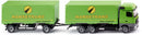 miniatuurvrachtwagen MB Actros Swap-body 1:87 groen 2-delig