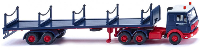 miniatuurvrachtwagen Stanchion MB3850 1:87 blauw/rood