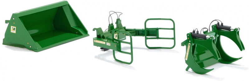 tractoraccessoires John Deere voorlader staal 1:32 groen