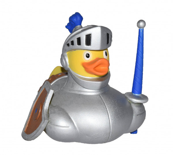 badeendje ridder junior 10 cm grijs/geel