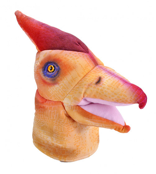 handpop T-Rex Pteranodon junior pluche oranje
