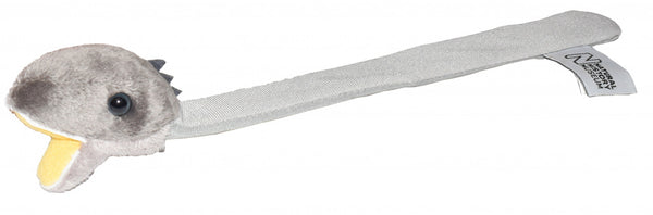 klaparmband Dinosaurus 30 cm pluche grijs