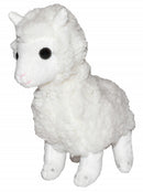 knuffel alpaca junior 13 cm pluche wit