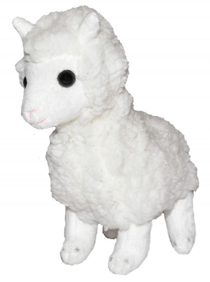 knuffel alpaca junior 13 cm pluche wit
