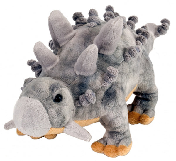 knuffel Ankylosaurus 25 cm pluche grijs