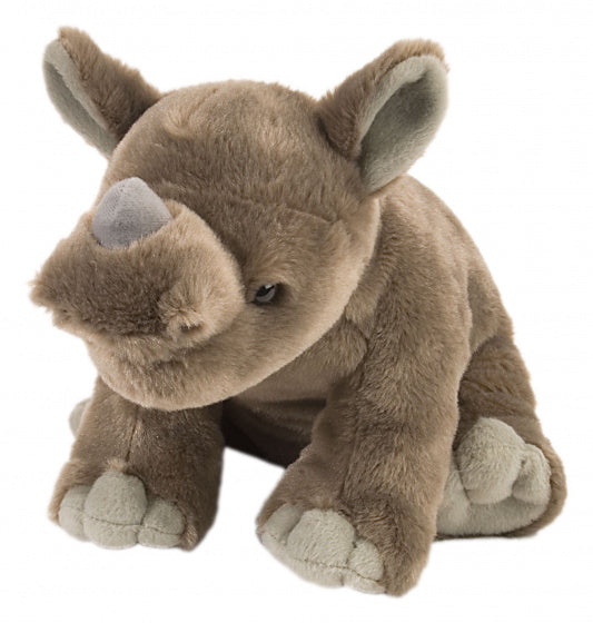 knuffel neushoorn junior 30 cm pluche bruin