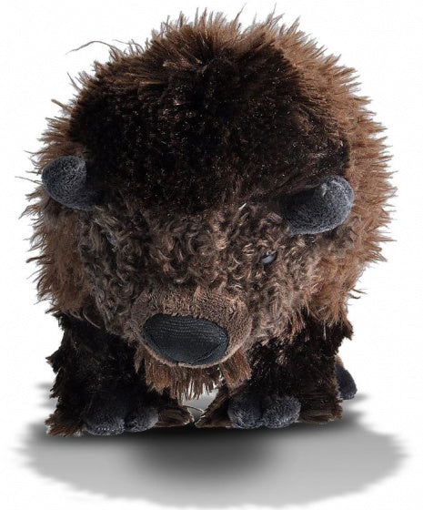knuffel bison junior 30 cm pluche zwart/bruin
