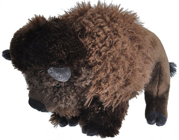 knuffel bison junior 30 cm pluche zwart/bruin