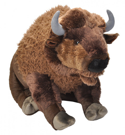 knuffel bison junior 76 cm pluche bruin