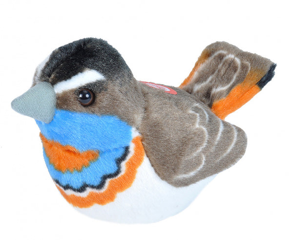 knuffel blauwborst met geluid 15 cm pluche bruin