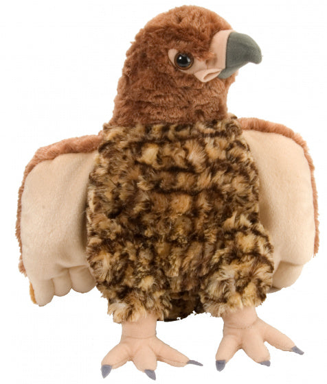 knuffel buizerd junior 30 cm pluche bruin