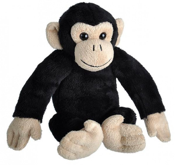 knuffel chimpansee 20 cm pluche zwart / taupe