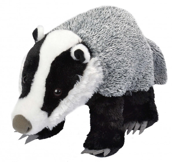 knuffel das junior 30 cm pluche zwart/grijs/wit