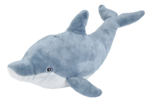knuffel dolfijn junior 50 cm pluche grijs/wit